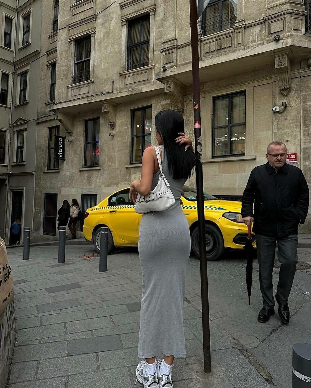 Сукня у рубчик, колір сірий